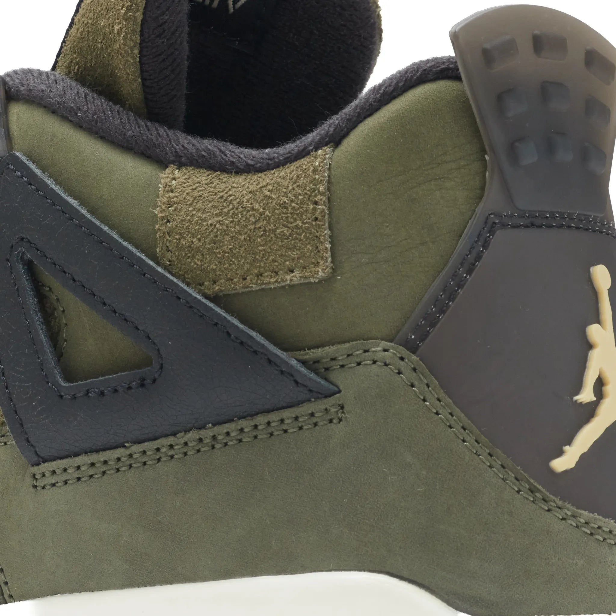 Detailed View of Preloved - Air Jordan 4 Retro SE Craft Olive FB9927-200
